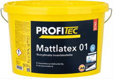 ProfiTec Mattlatex 01 P143, stumpfmatt, weiß, 12,5 Liter