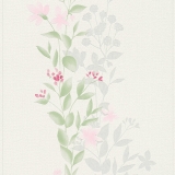 A.S. Creation Vliestapete Floral-Motiv, Aquarell Effekt, grau, grün, rosa, 37266-1 (Blooming)