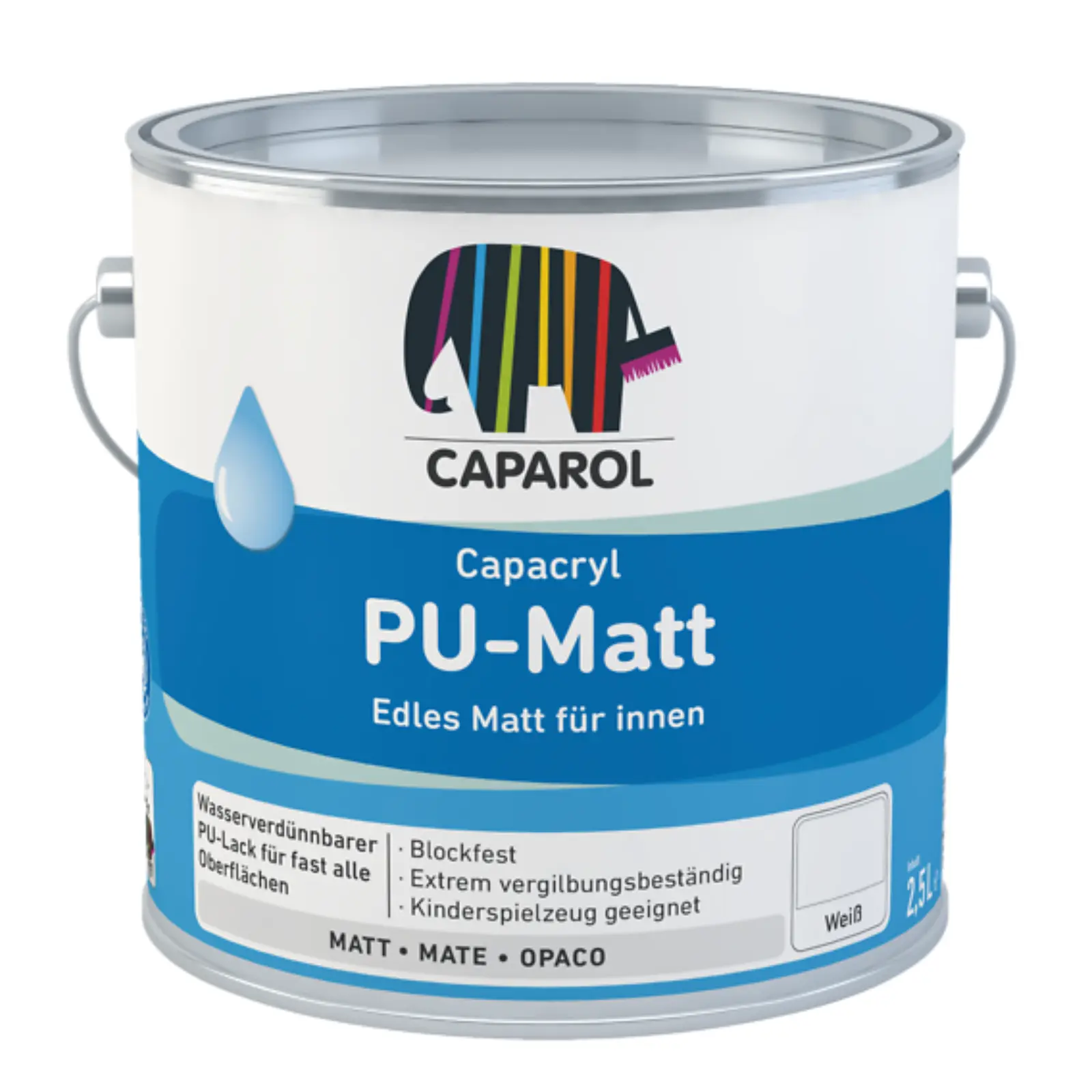 Caparol Capacryl PU-Matt, weiß, 2,5 Liter
