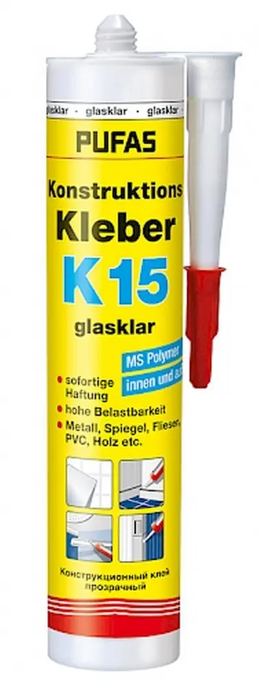 Pufas Konstruktions-Kleber K15 glasklar, 300g