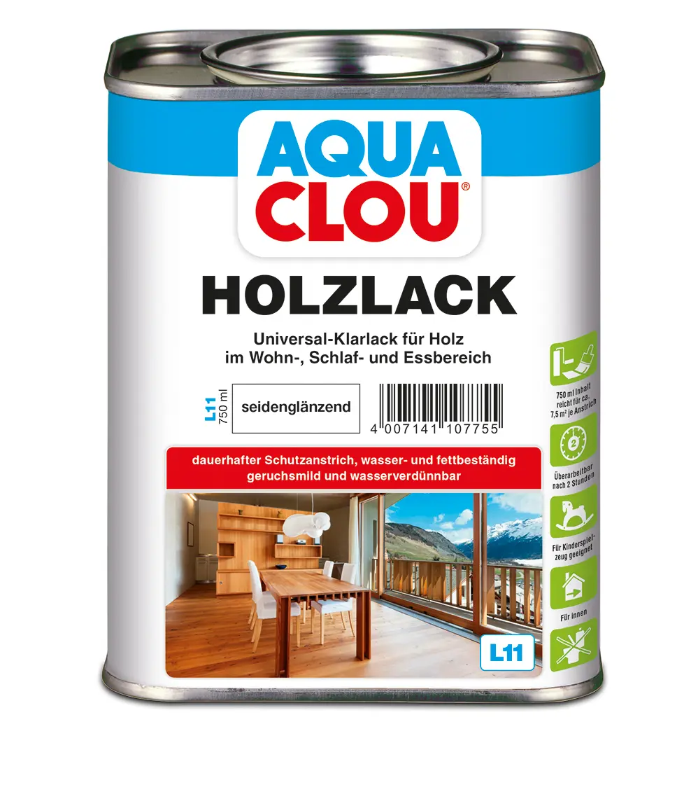 CLOU L11 Aqua Holzlack, 750ml
