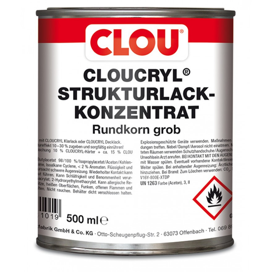 Cloucryl Strukturlack-Konzentrat, Rundkorn grob, 500ml