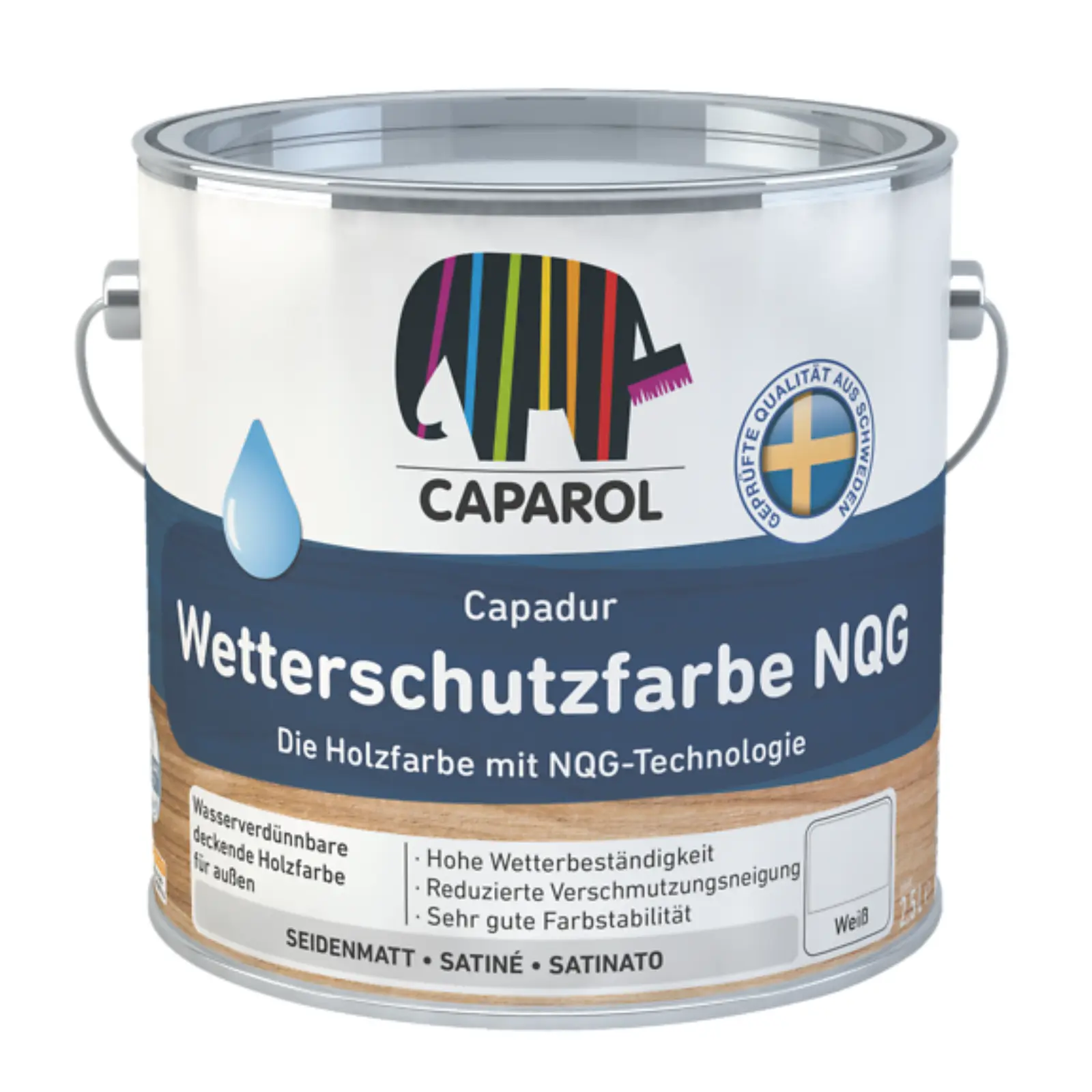 Caparol Capadur Wetterschutzfarbe NQG, weiss, 2,5 Ltr