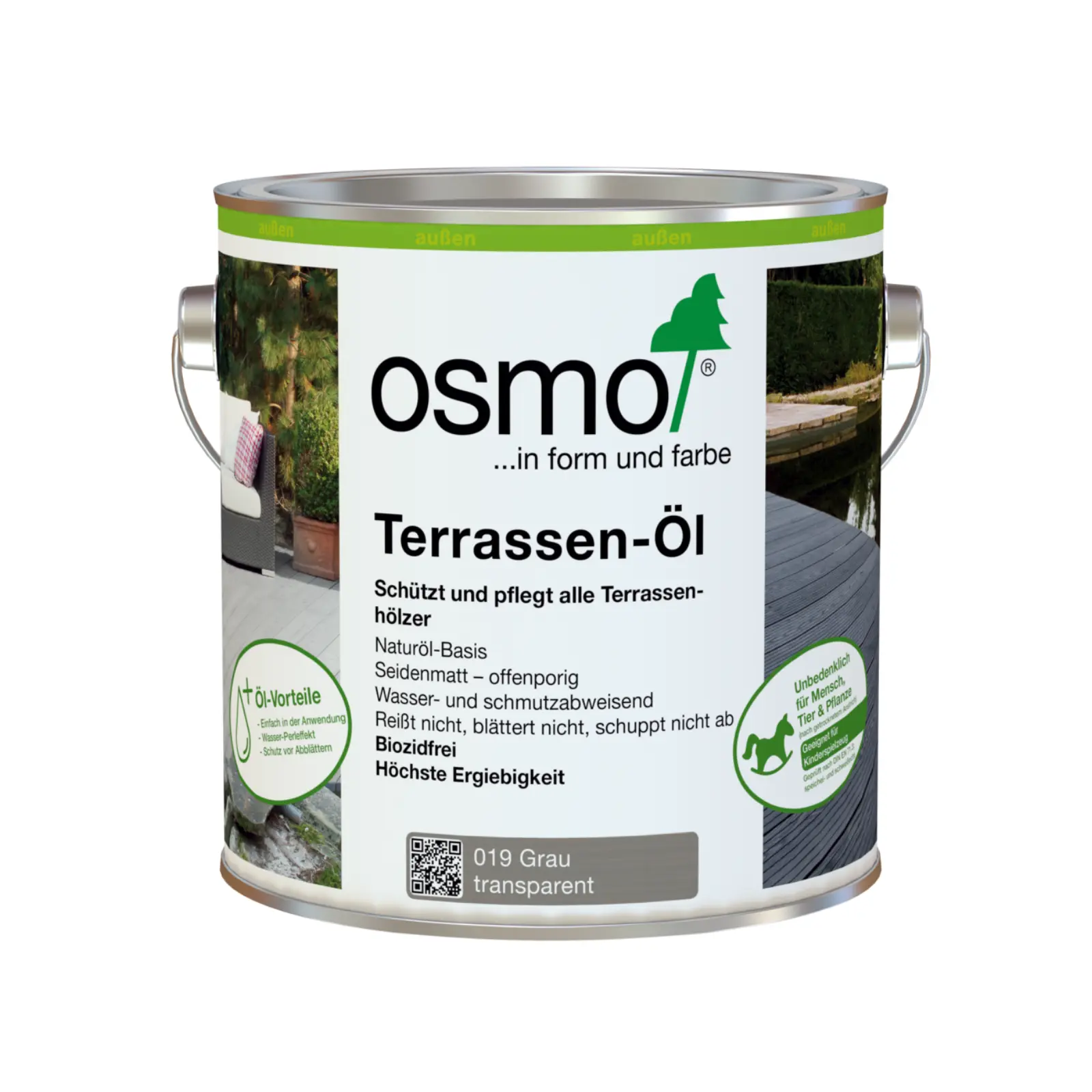Osmo Terrassen-Öl, 019 Grau, 2,5l