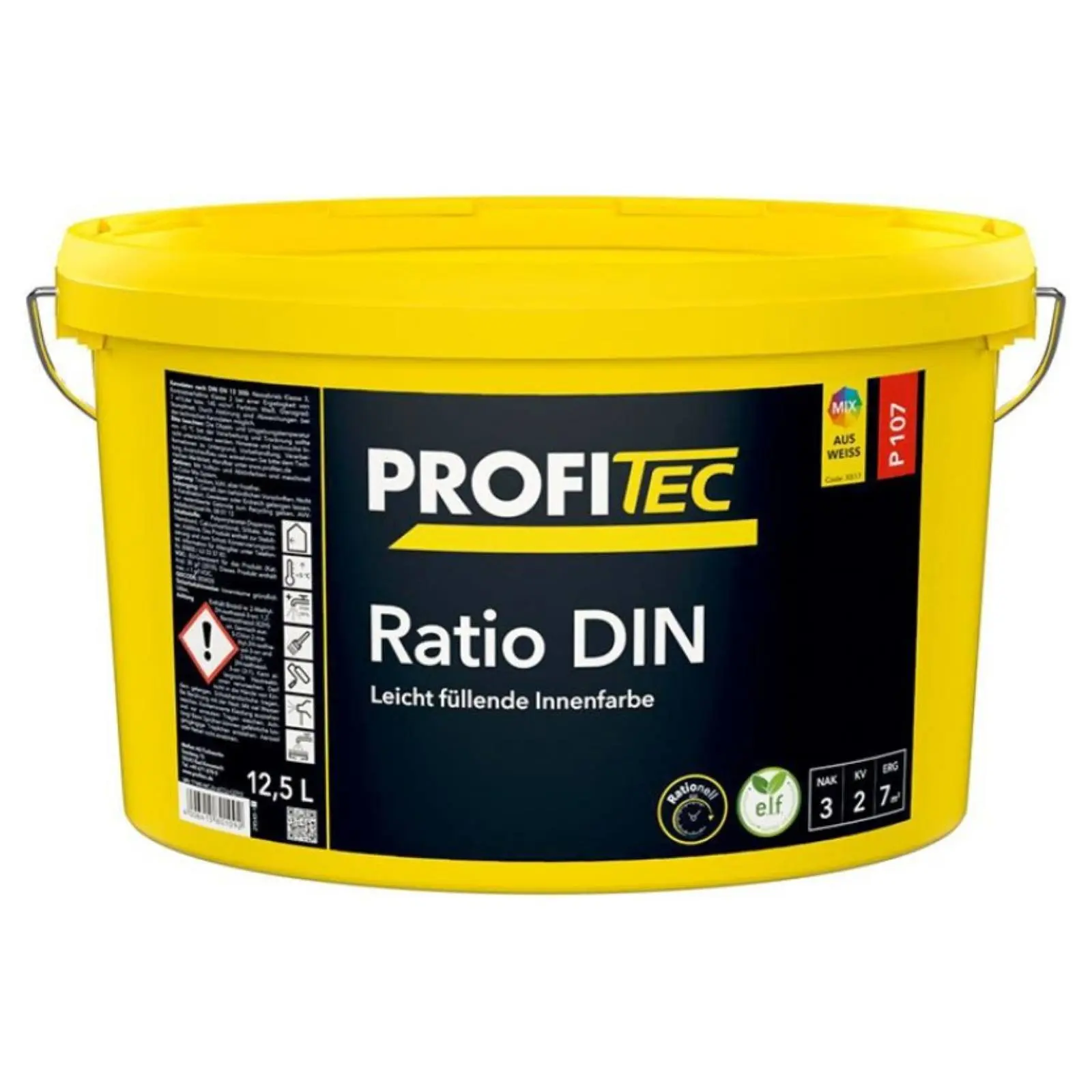 ProfiTec Ratio DIN P107, weiß, stumpfmatt, 12,5l